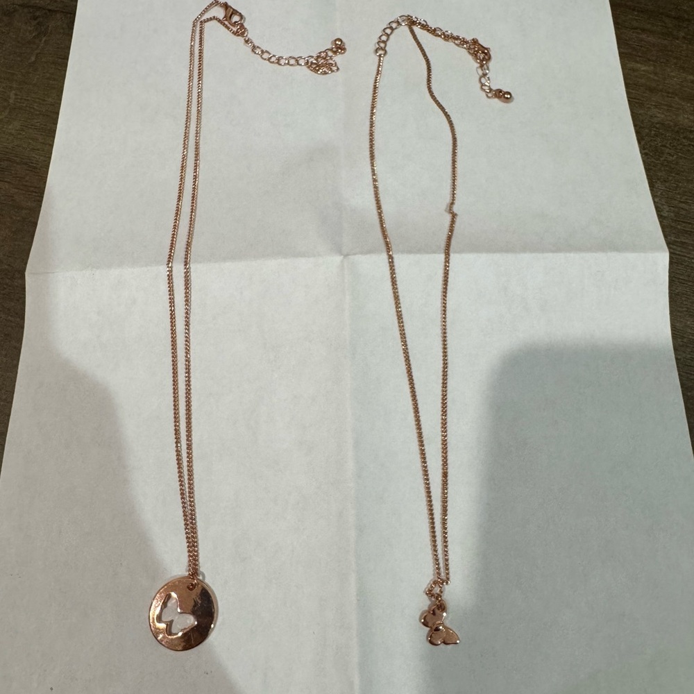 Elegant Rose Gold Butterfly Necklace